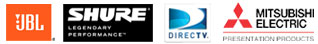 jbl, shure, directv, mitsubishi